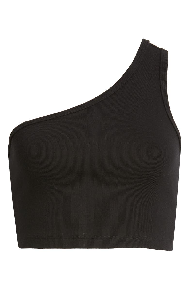 AG x EmRata Miranda One-Shoulder Crop Top, Alternate, color,