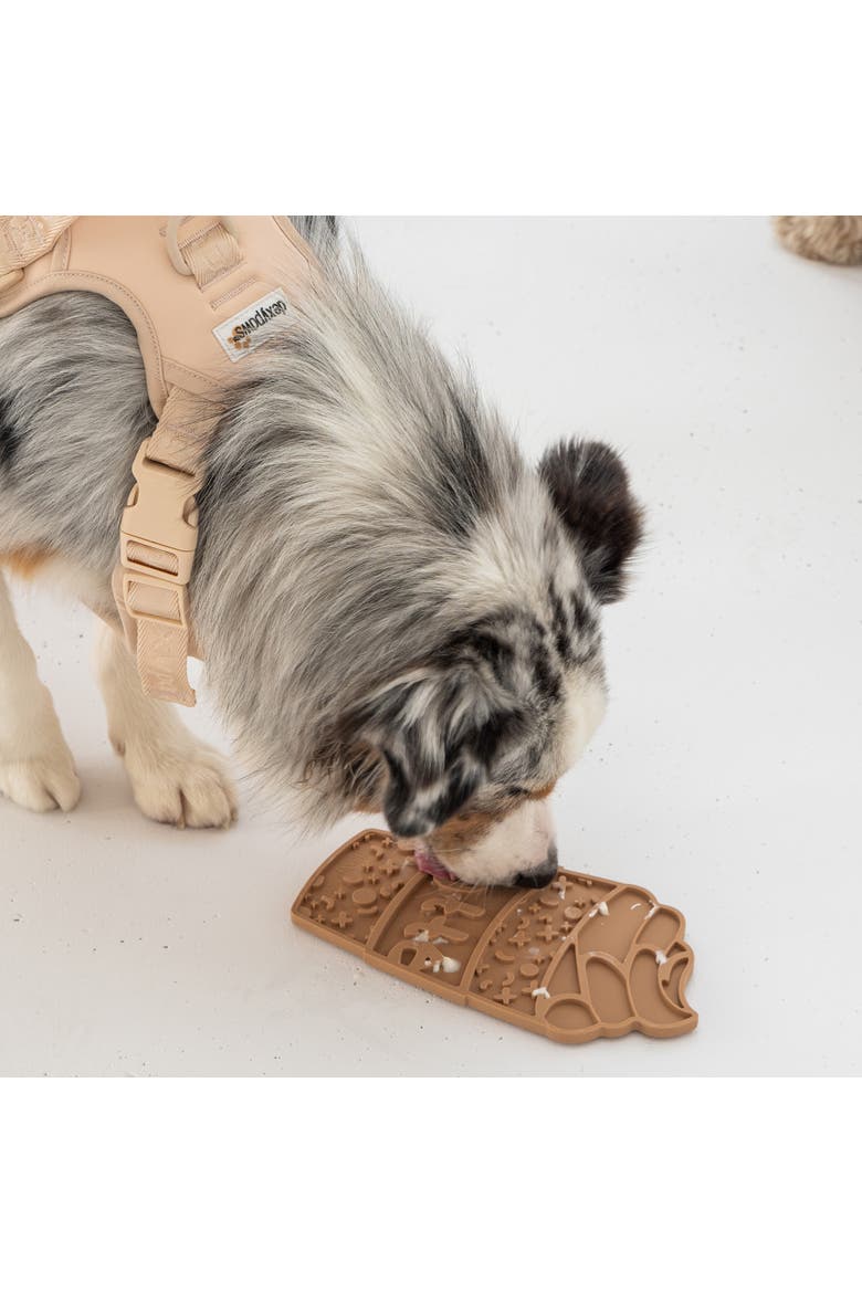 Enrichment Lick Mat, Alternate, color, Brown