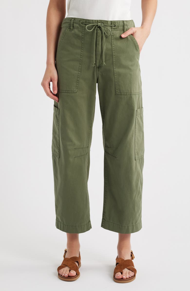 Pistola Sabrina High Waist Barrel Twill Utility Pants, Main, color, Meadow