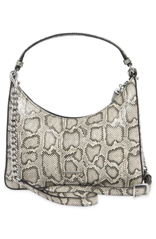 REBECCA MINKOFF REBECCA MINKOFF SNAKESKIN PRINT LEATHER MINI HOBO BAG