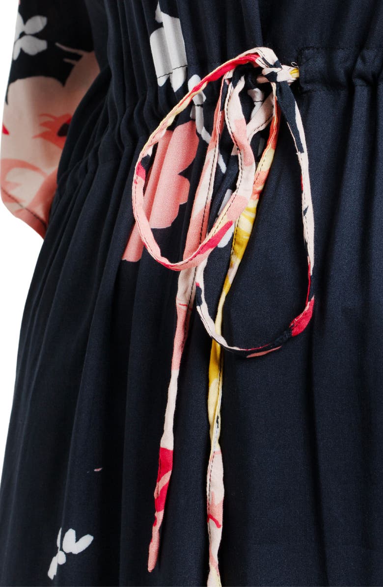 SAACHI Floral Print Cover-Up Kaftan, Alternate, color, Black Combo