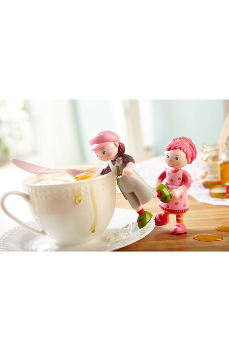 HABA Little Friends Lilli - 4" Dollhouse Toy Figure with Pink Hair, Alternate, color, Pink Multi