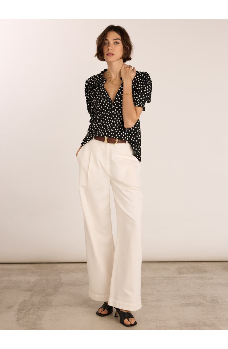 Baukjen Nolan Polka Dot V-Neck Blouse, Alternate, color, Black Polka