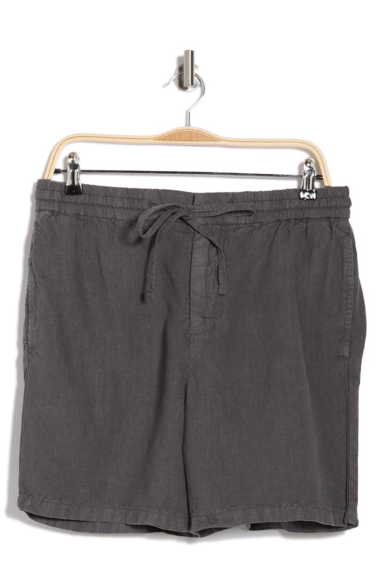 John Varvatos Daryl Drawstring Linen Blend Shorts, Alternate, color,