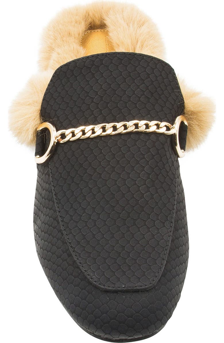 Vintage Havana Luna Suede Faux Fur Lined Mule, Alternate, color,