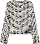 ST. JOHN Rosa Basket Weave Tweed Jacket