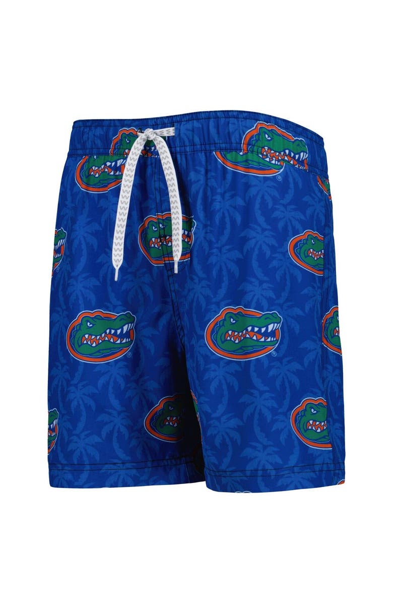 Wes & Willy Youth Wes & Willy  Royal Florida Gators Palm Tree Swim Shorts, Alternate, color, 