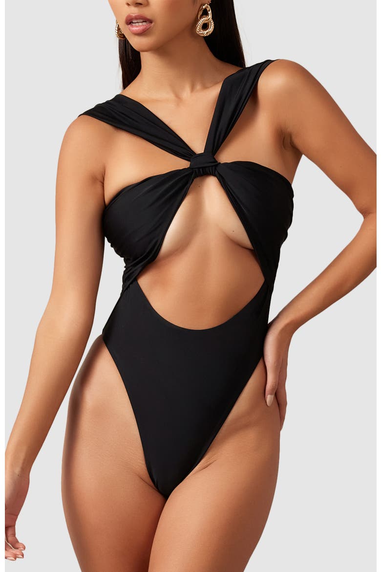 Sahar One-Piece Swimsuit, Main, color, Black