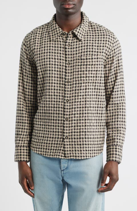 Fall Check Button-Up Shirt