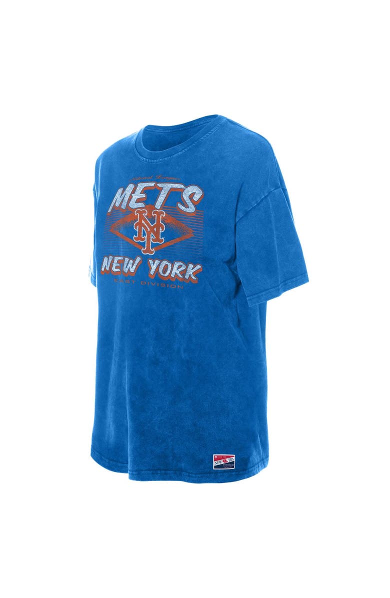 New Era Women
s New Era Blue New York Mets Mineral Wash Oversized T-Shirt, Alternate, color, Blue