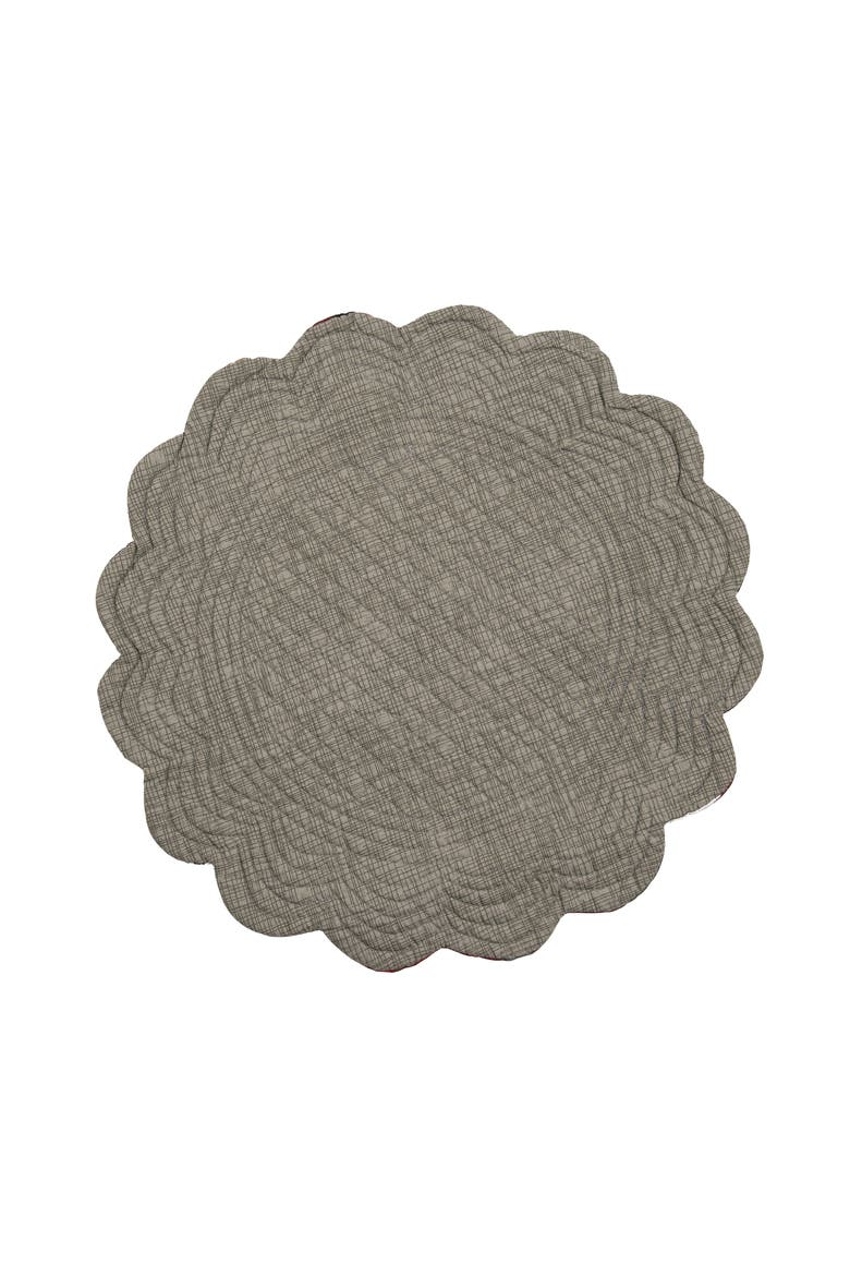 Hayden Round Placemats Set of 6 17", Alternate, color, Gray