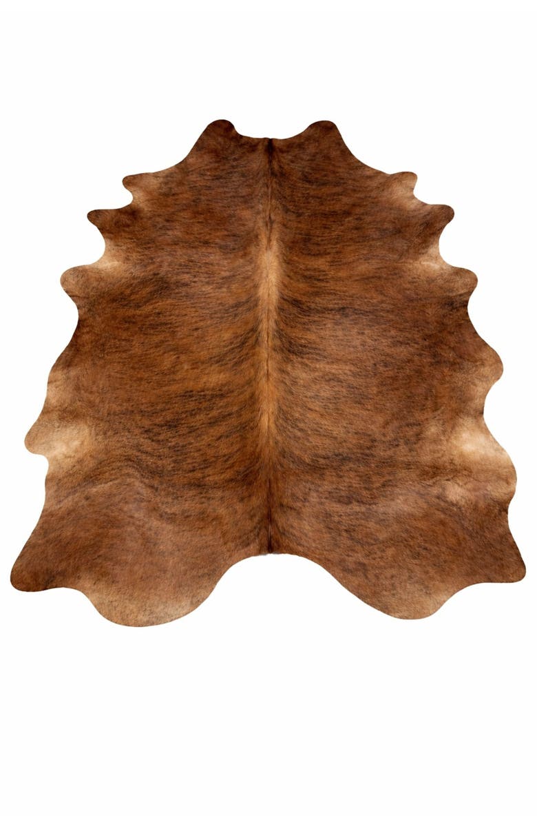 Rhacam Eco Hides Brindle Cowhide Rug 8'0" × 6'7", Main, color, Brindle