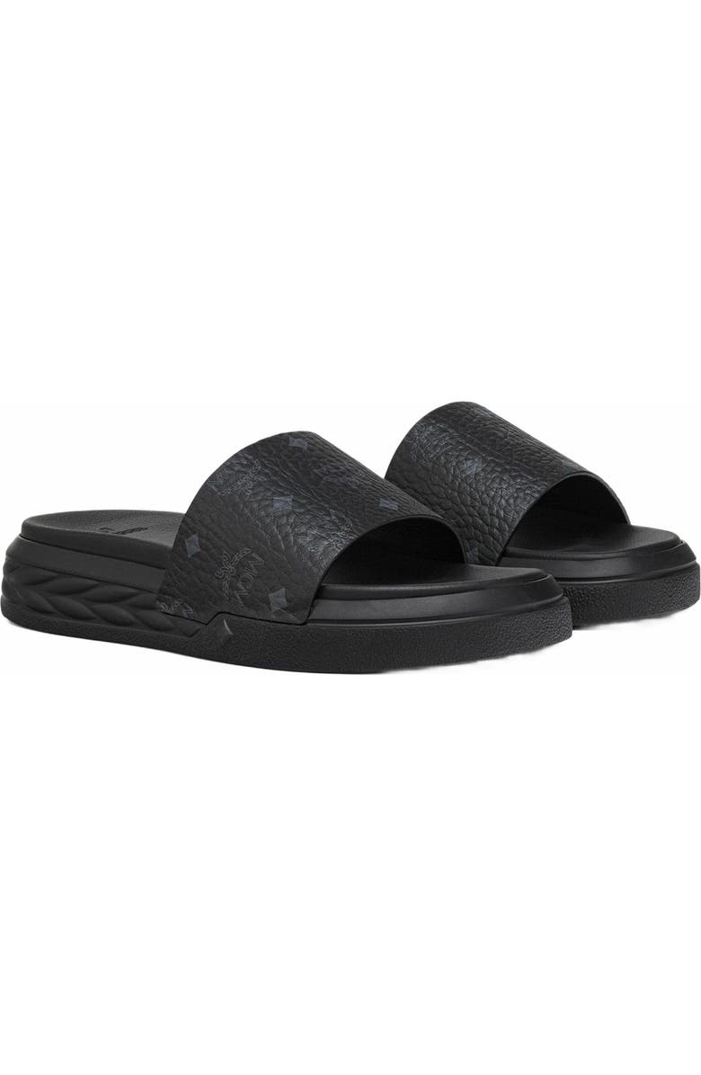 MCM Visetos Slide Sandals, Main, color,