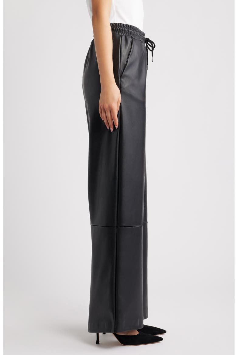 Ihzoma Faux Leather Pants, Alternate, color, BLACK