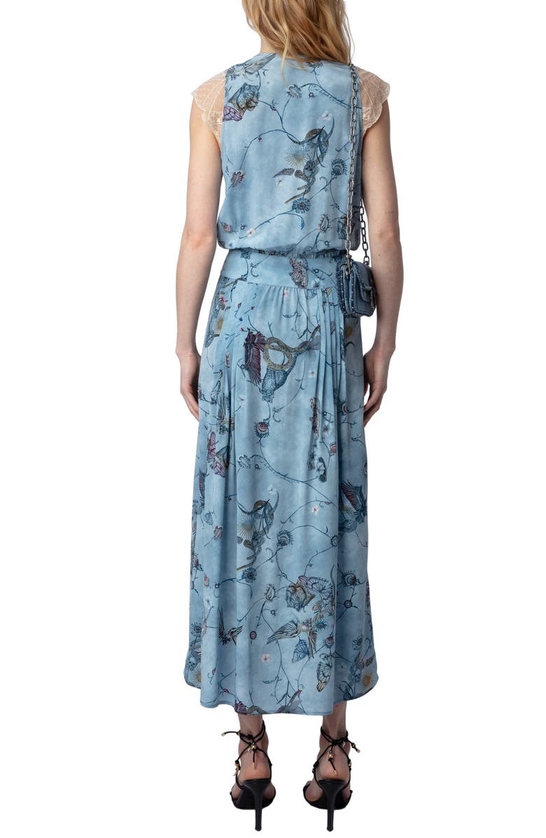 Zadig & Voltaire Rolanys Plunge Silk Dress, Alternate, color, 