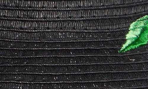 Steve Madden Embroidered Straw Bucket Hat