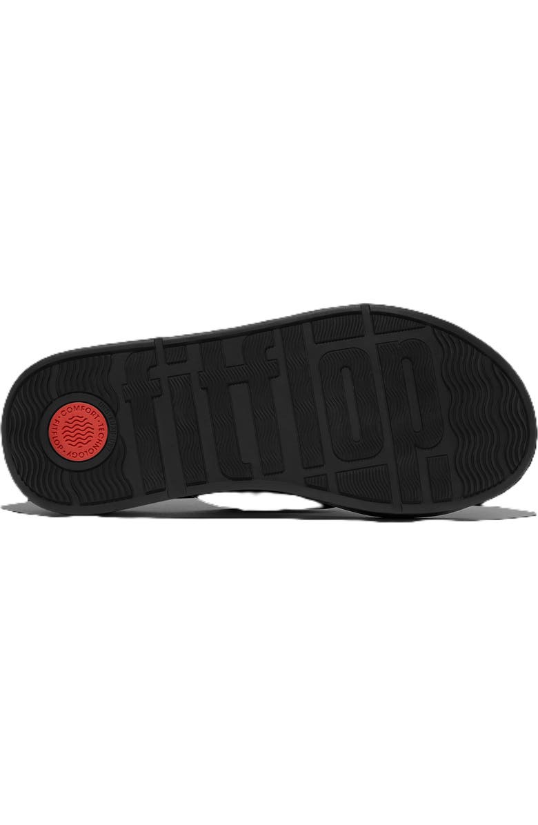 FitFlop F Mode Beaded Chain Toe Post Sandals, Alternate, color, Black