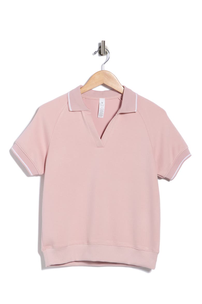 Luvie Pique Polo, Alternate, color, BLUSH SILK