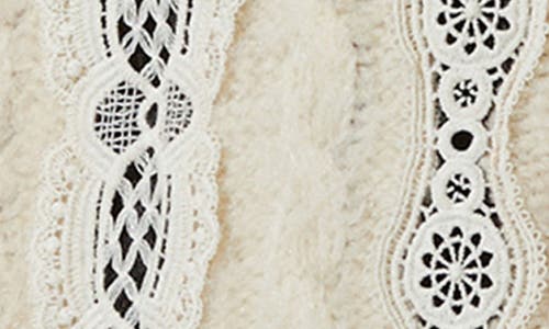 Astr Nesmarie Lace Embellished Cardigan In Cream In White