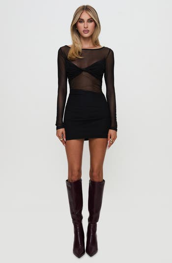 Insatiable Long Sleeve Mesh Minidress