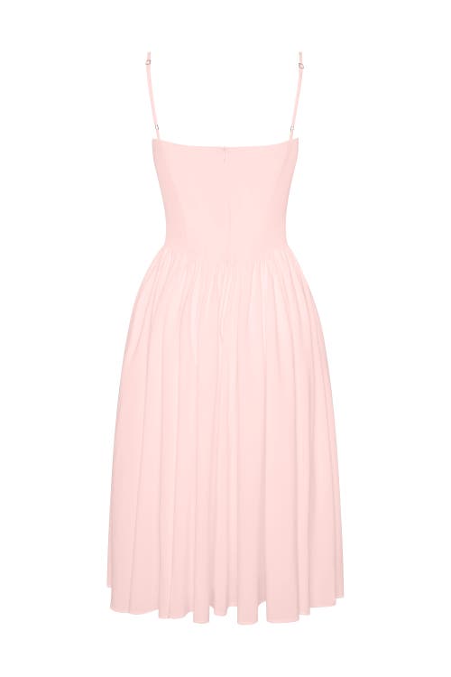 Leau Ballerina Bustier Midi Dress In Pink