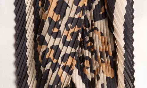 Nordstrom Rack Pleated Satin Scarf In Brown