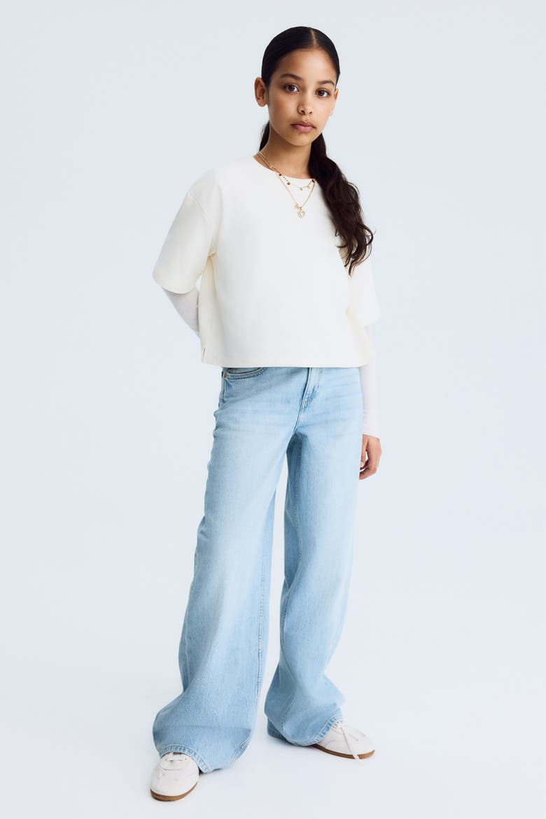 Willow Wide Leg Jeans, Main, color, Light denim blue