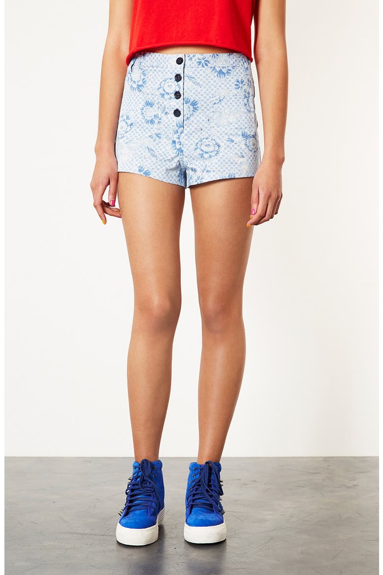 Checkerboard Shorts, Main, color, BLUE