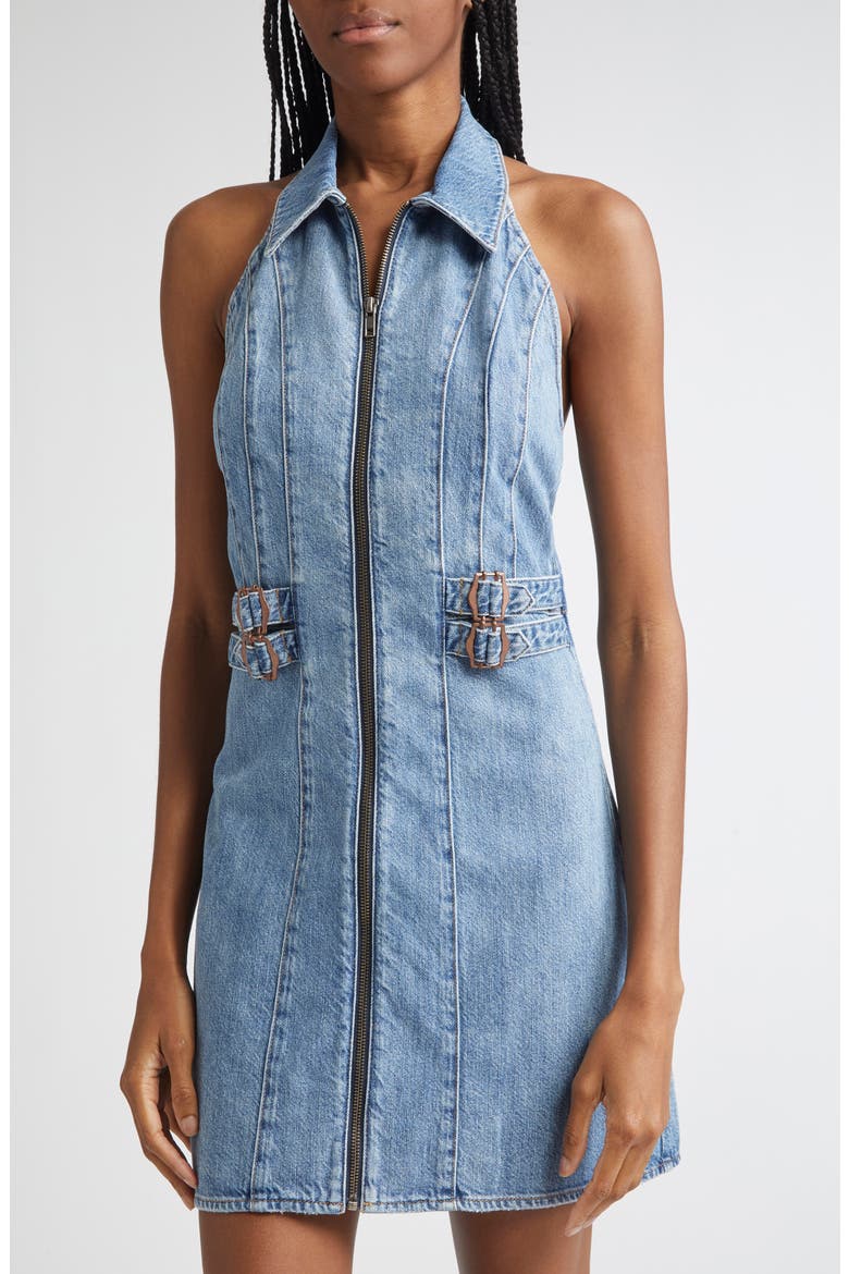 Axelle Sleeveless Denim Minidress, Alternate, color, PEYTON VINTAGE BLUE