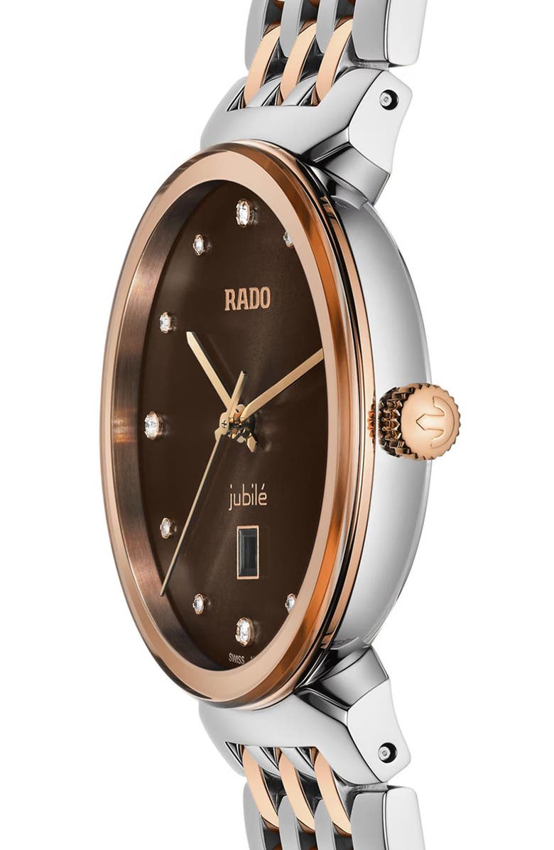 RADO Florence Diamond Bracelet Watch, 30mm, Alternate, color, 