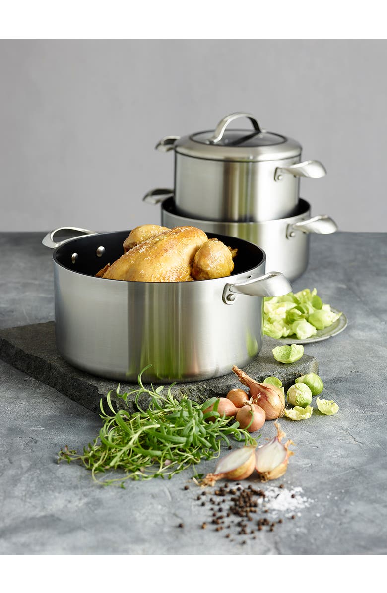 Scanpan CTX 7.5 Quart Dutch Oven with Lid, Stainless Steel, Alternate, color, Silver