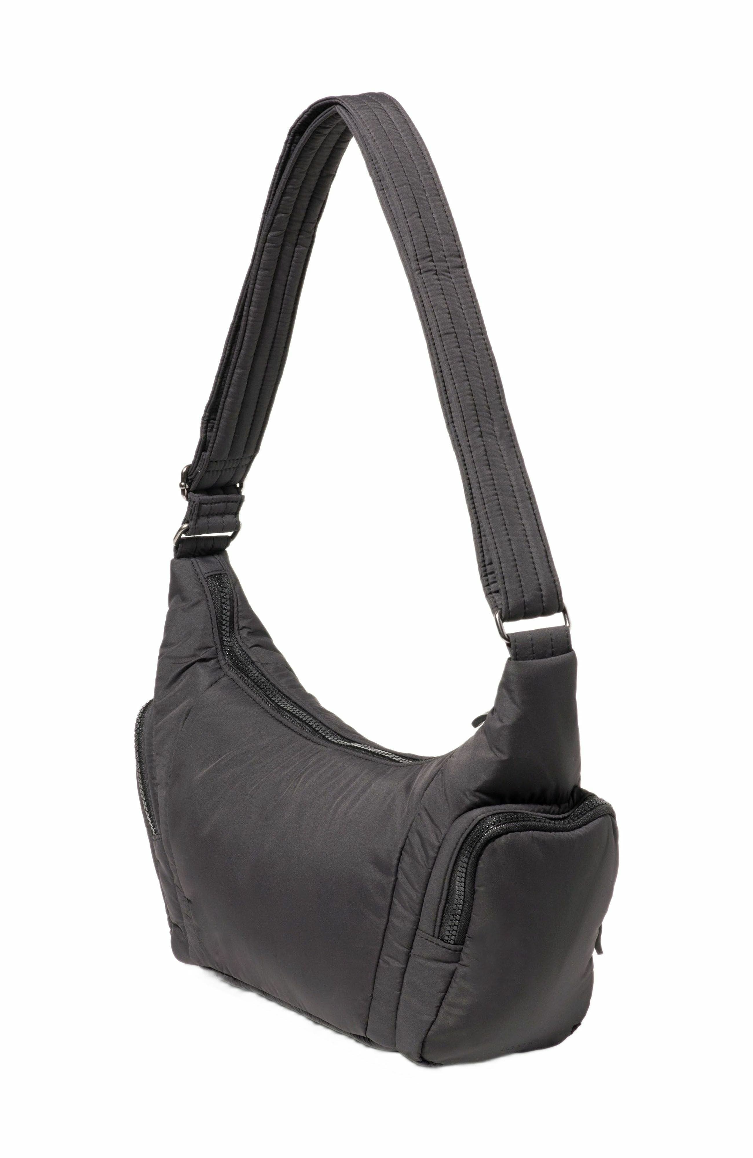 BAGGALLINI Banana Sling Crossbody Shoulder Bag, Alternate, color, Black Puff