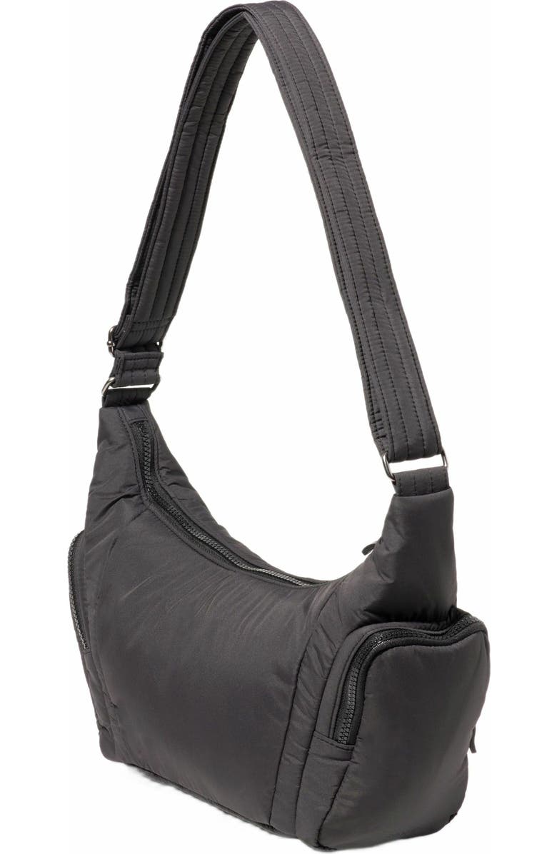 BAGGALLINI Banana Sling Crossbody Shoulder Bag, Alternate, color, Black Puff