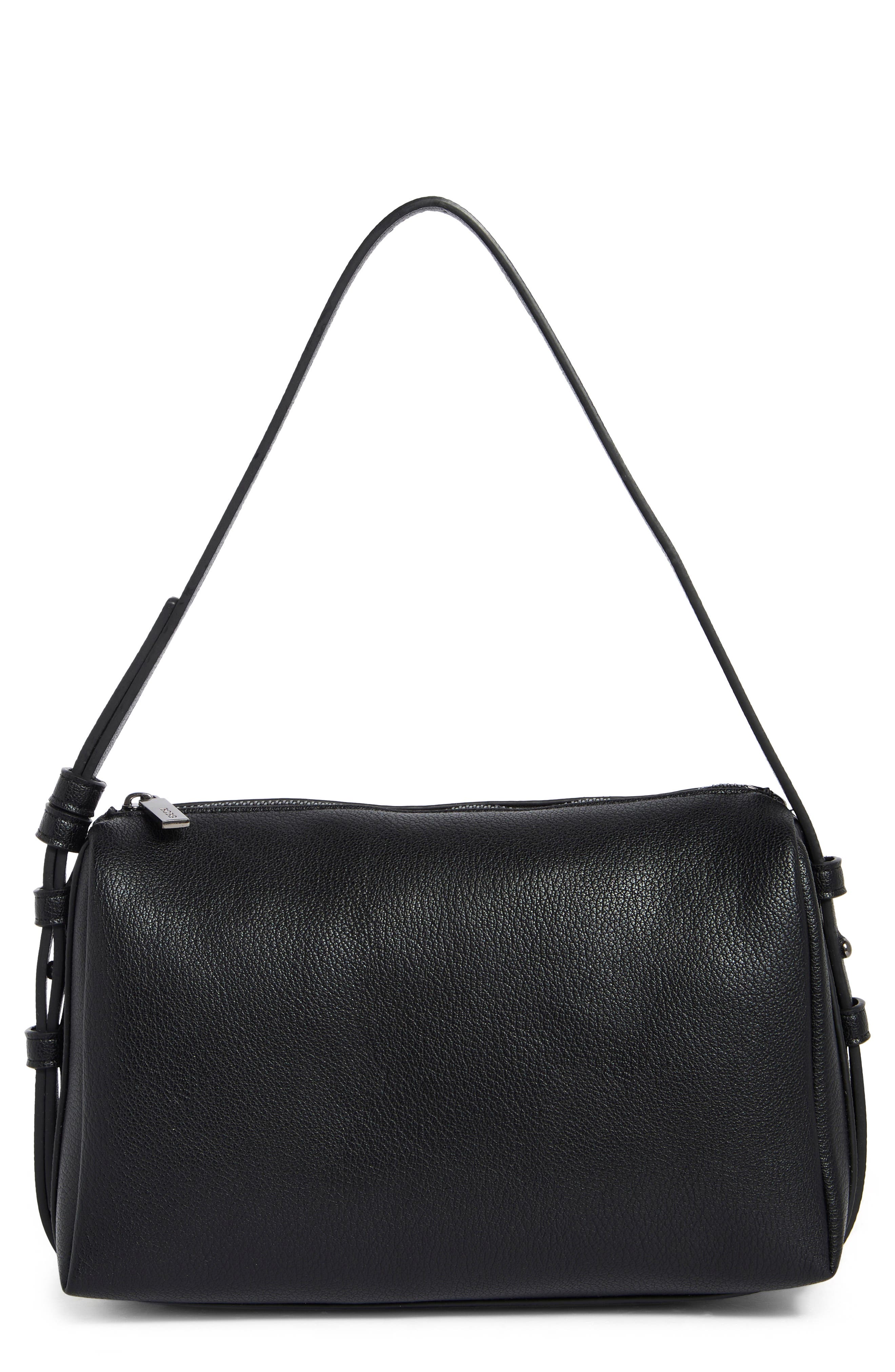 BCBG Convertible Faux Leather Shoulder Bag, Main, color, Black