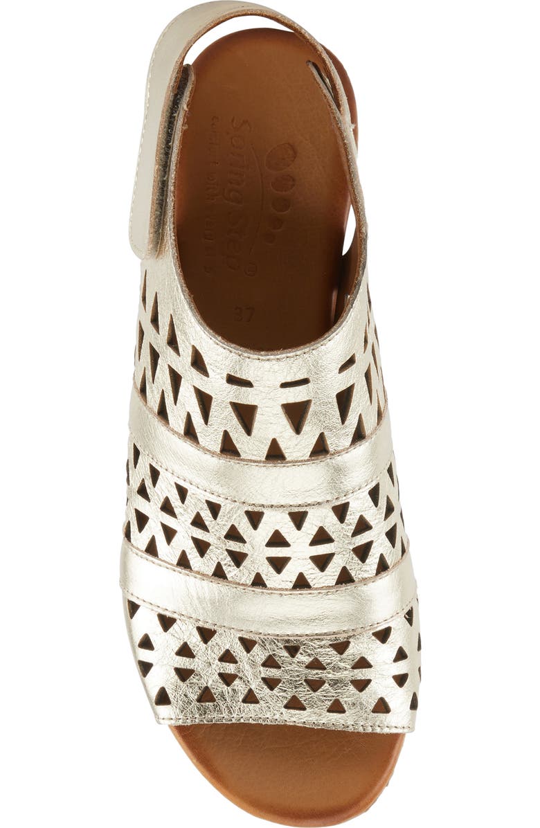 Spring Step Dorotha Cutout Block Heel Sandal, Alternate, color, Gold