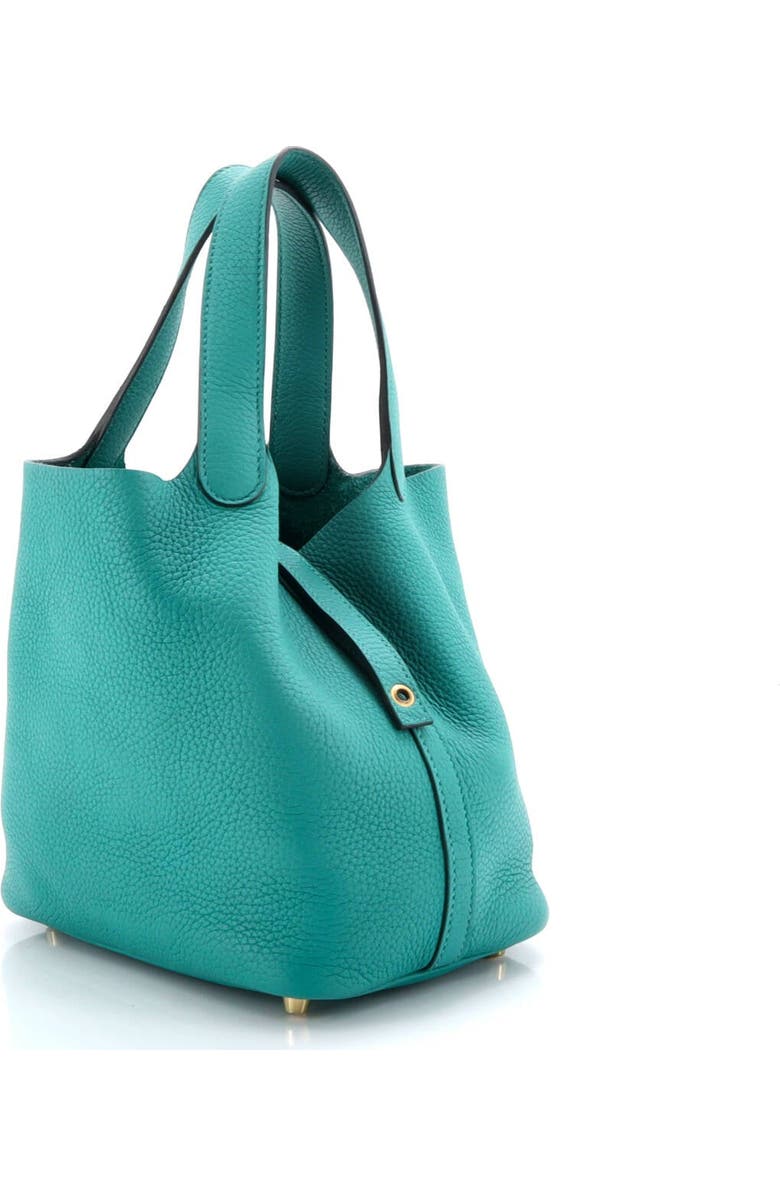 Pre-Owned Hermes Picotin Lock Bag Clemence PM, Alternate, color, Vert Verone