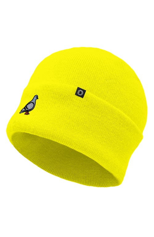 Dalix Pigeon Beanie Cap In Yellow