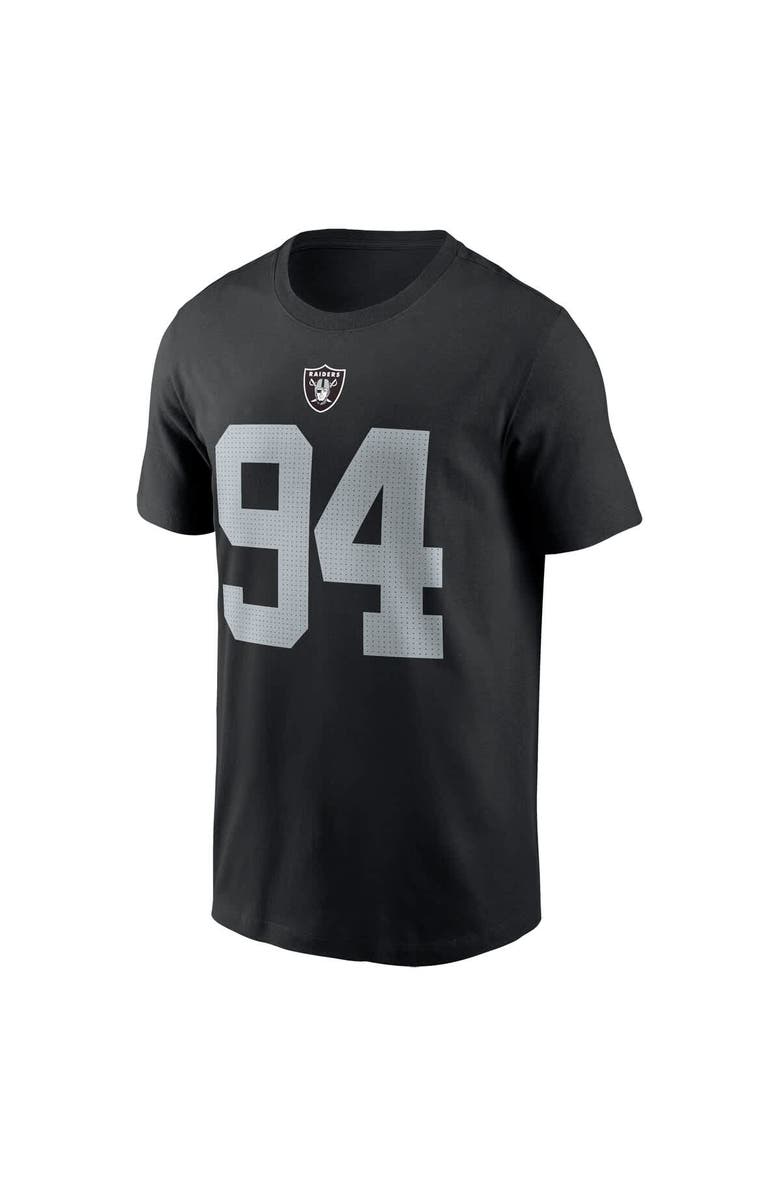Nike Men's Nike Christian Wilkins Black Las Vegas Raiders Player Name & Number T-Shirt, Alternate, color, Black