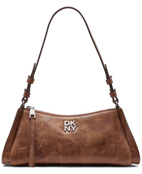 Josie Burnished Faux Leather Shoulder Bag