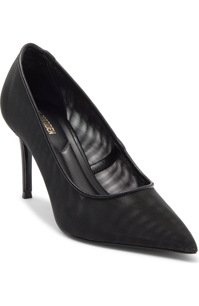 Steve Madden Nicoletta Mesh Pointed Toe Pump, Main, color, Black