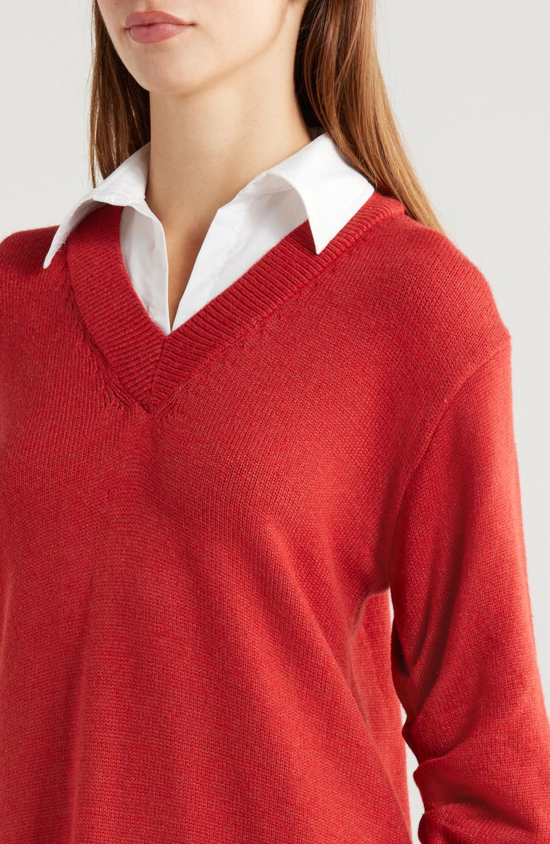 En Saison Colby Collar Long Sleeve Sweater Dress, Alternate, color,