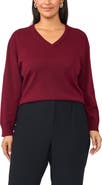 Vince Camuto Racking Trim V-Neck Sweater