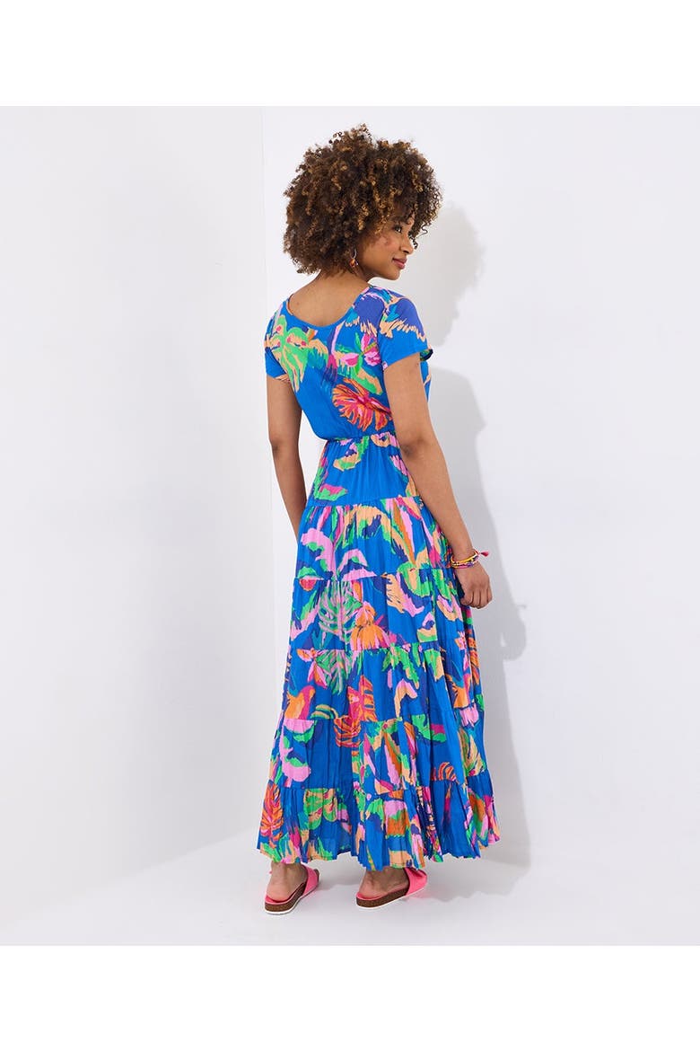 Cotton Maxi Dress, Alternate, color, MEGA PALM TREES