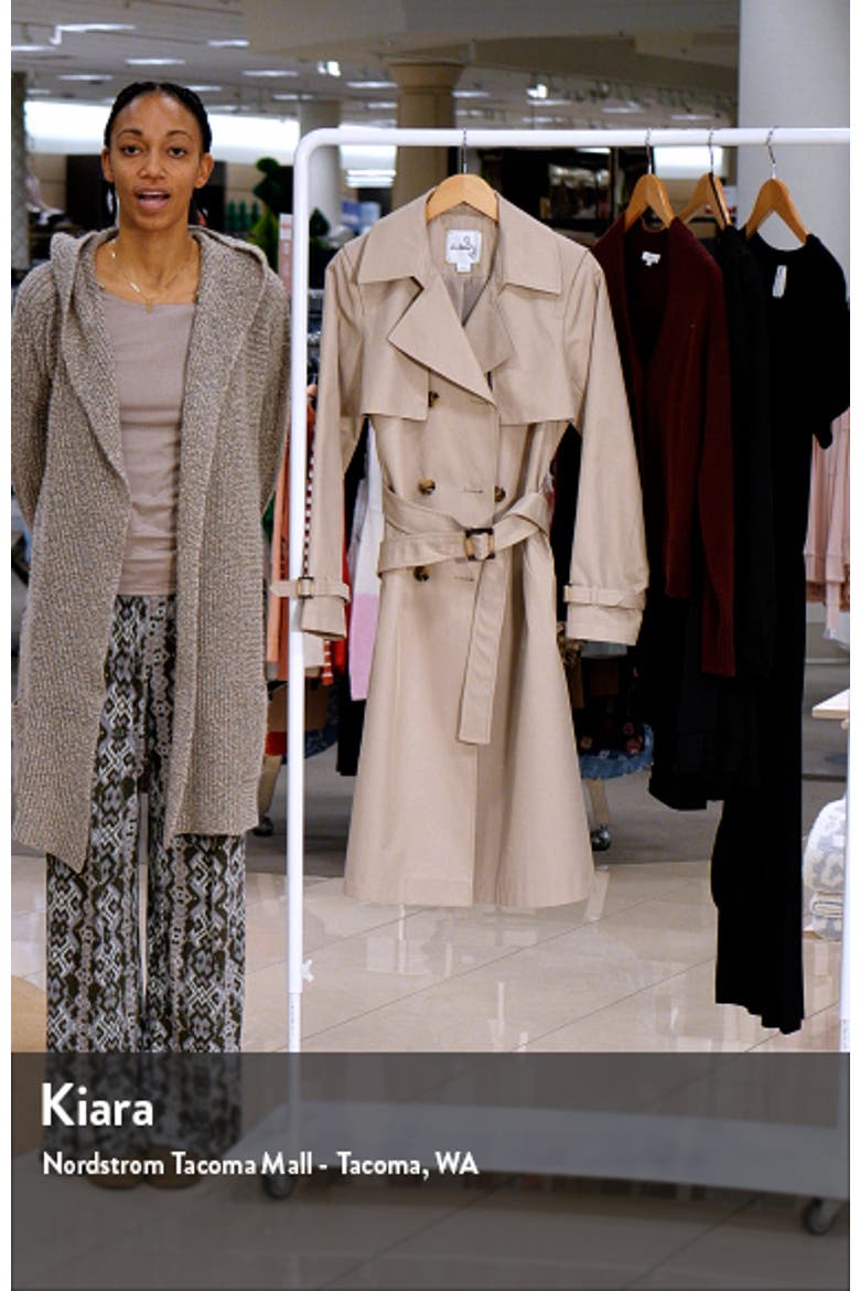 Tone on Tone Double Breasted Water Resistant Trench Coat video