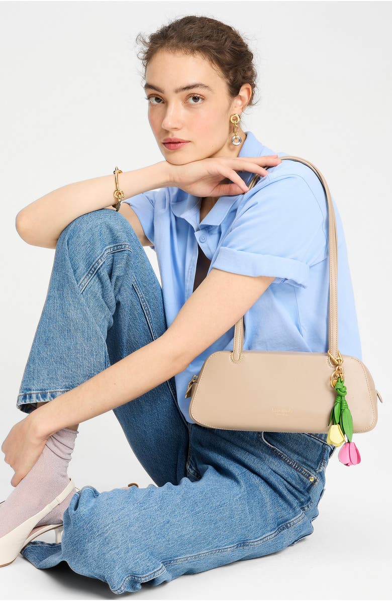 Kate Spade New York leather tulip key fob, Alternate, color,