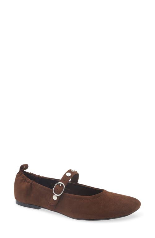Open Edit Amethyst Mary Jane Ballet Flat in Brown Coffee  product