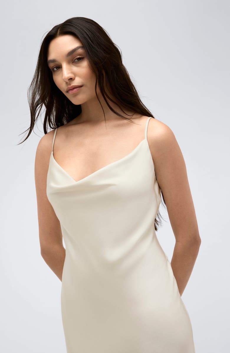 Kenneth Cole Cowl Neck Slipdress, Alternate, color, Kc White