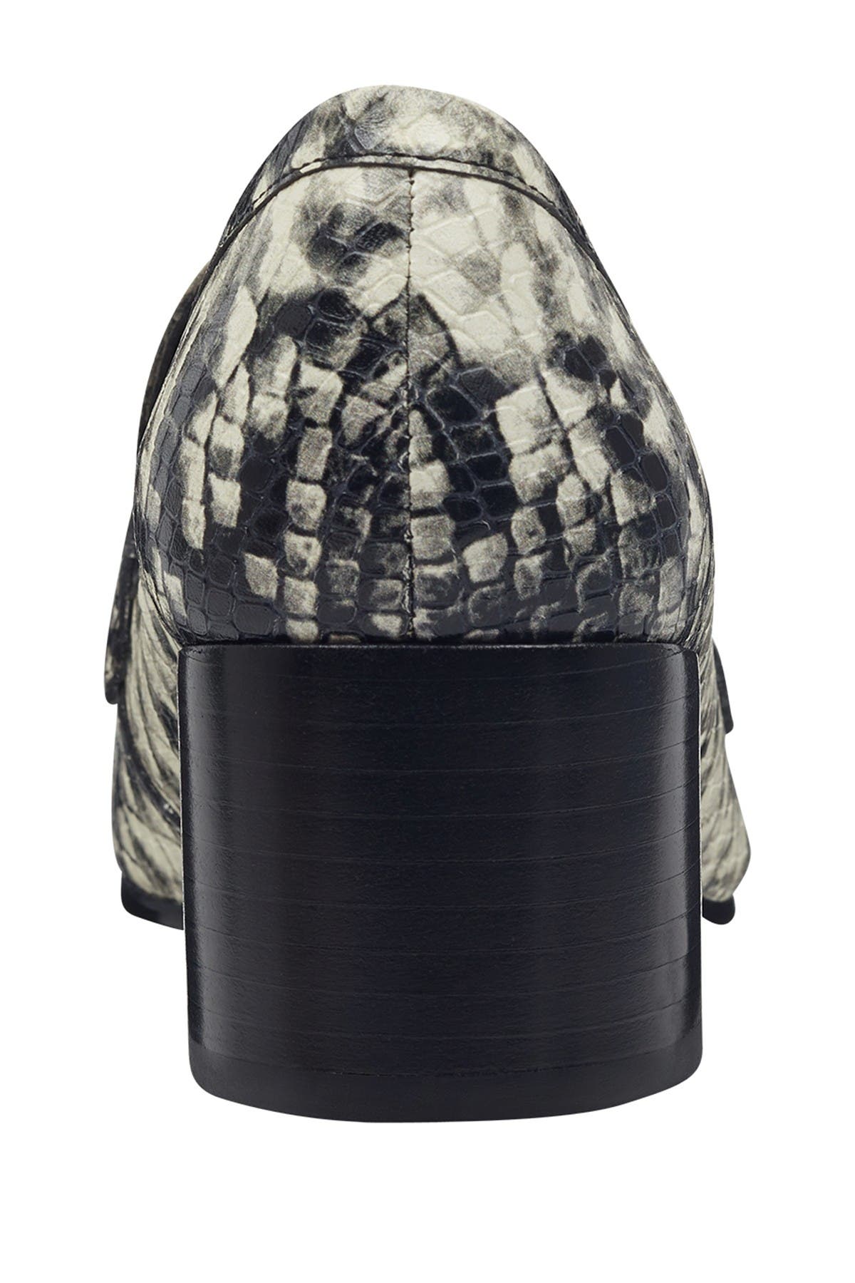 Marc Fisher LTD Hudson Snake Print Block Heel Loafer, Alternate, color, 