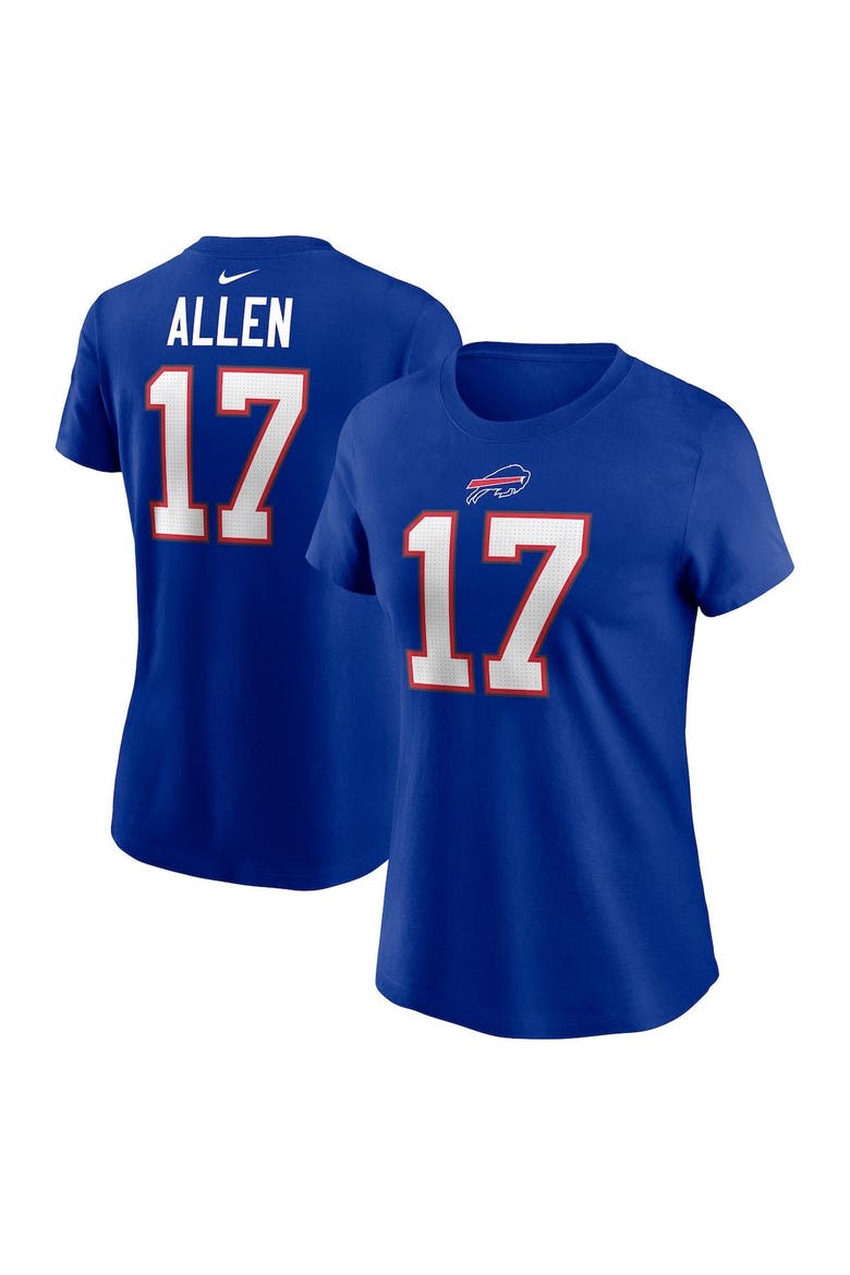 Women's Nike Josh Allen Royal Buffalo Bills Player Name & Number T-Shirt, Main, color, Royal
