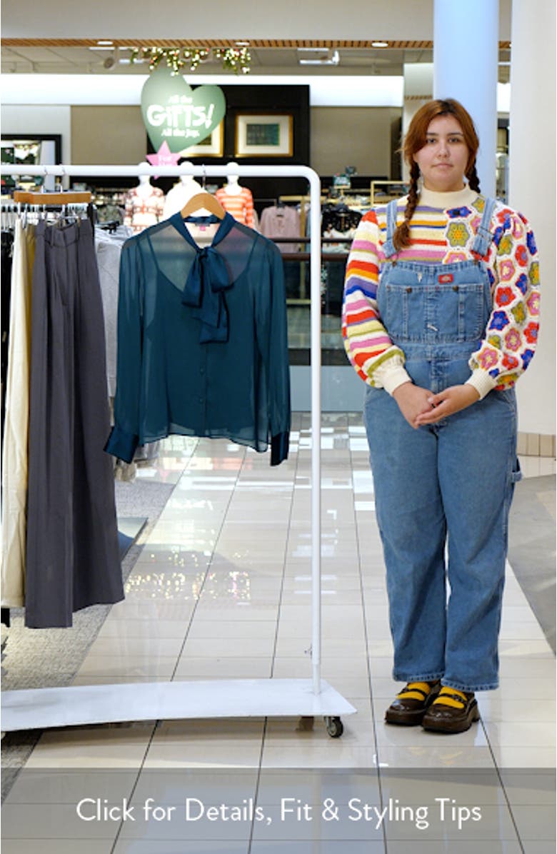 Pussybow Sheer Button-Up Shirt, sales video thumbnail